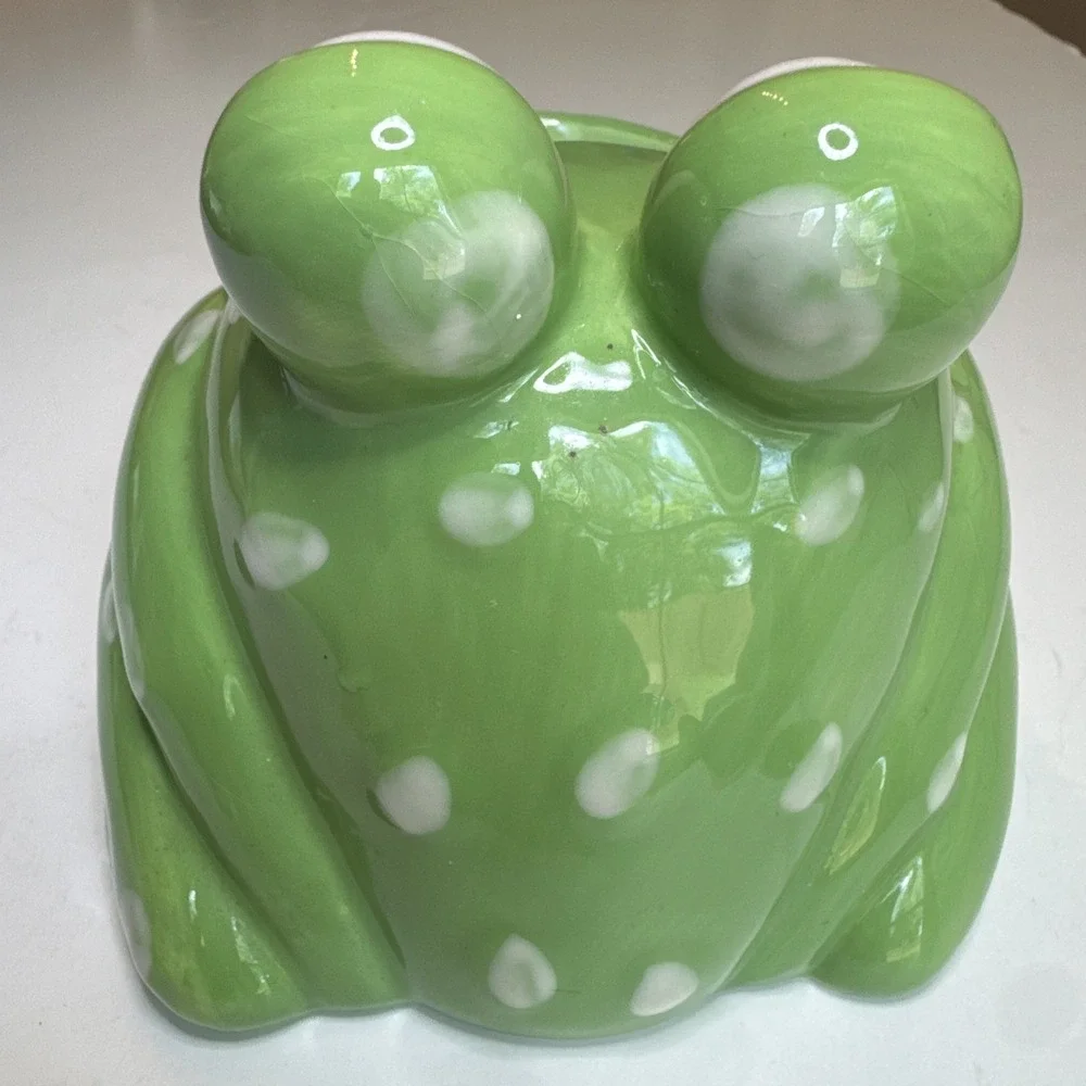 2001 Ceramic Frog Sponge Holder~Boston Warehouse Trading Corp Vintage